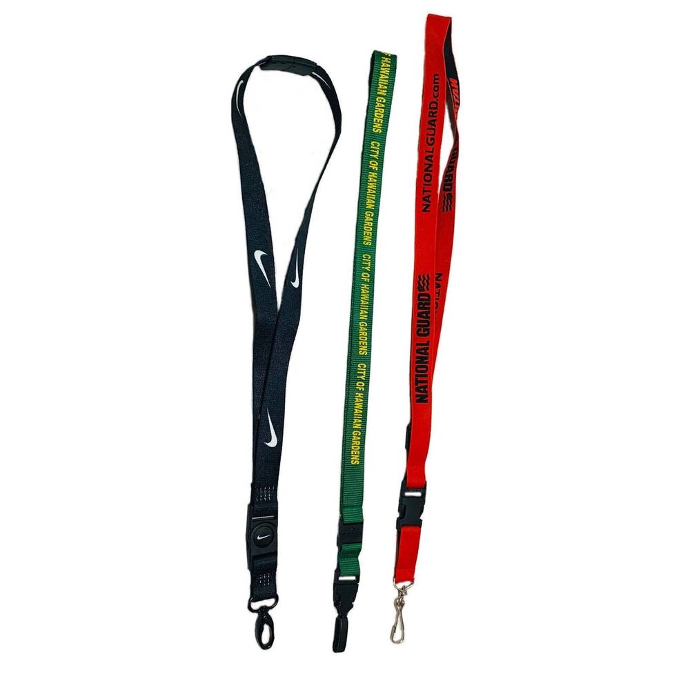 Lanyards Nike For Keys Lot of 3 National Guard City of Hawaiian Gardens Badge ID